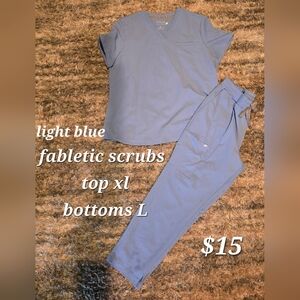 Fabletics Light Blue Scrubs Set